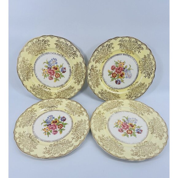 1940’s Steubenville Rococo Dinner Plate 11" Floral #2050 4 Plates - Picture 1 of 11